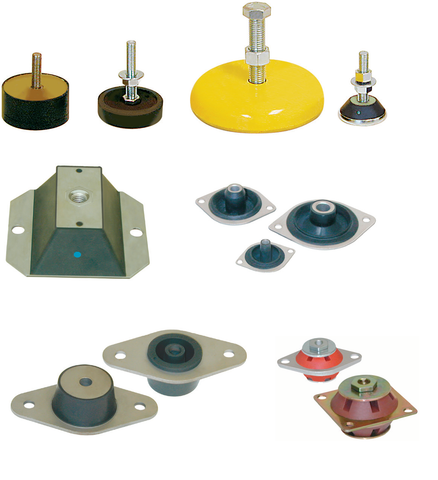 Mounts and Levelers For Vibration and Shock Isolation